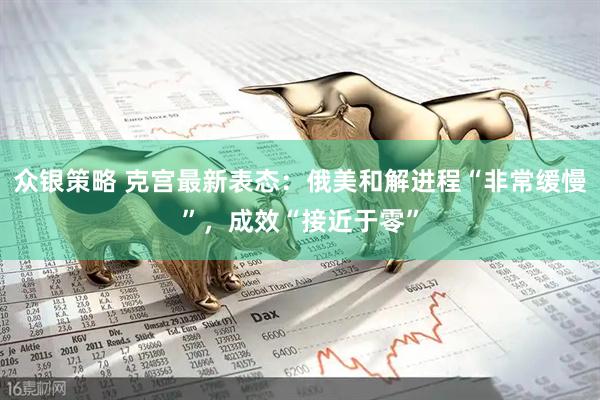 众银策略 克宫最新表态：俄美和解进程“非常缓慢”，成效“接近于零”